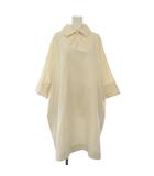 トゥジュー TOUJOURS シャツワンピース 半袖 ロング シルク混 F ホワイト /TK