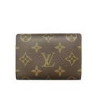 ルイヴィトン LOUIS VUITTON ポルト2カルトヴェルティカル パスケース カード 名刺入れ 茶 ブラウン /SS ■OS