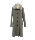 ブルーレーベルクレストブリッジ BLUE LABEL CRESTBRIDGE ステンカラーコート ロング コート ファー 40 グレー /☆G