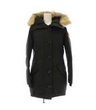 カナダグース CANADA GOOSE ROSSCLAIR PARKA FF ダウンコート フーディ コヨーテファー M 黒 2580LA /KH