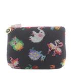 フェイラー FEILER 神崎恵コラボ ポーチ アニマル柄 黒 ブラック /AN13