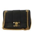 セリーヌ CELINE VICTOIRE ヴィクトワール ミディアム ショルダーバッグ レザー 黒 /KH ■OH