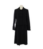 ユキトリイ YUKI TORII ブラックフォーマル 喪服 セットアップ ジャケット ワンピース 半袖 ミモレ丈 9AR 黒 /BM