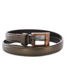 セリーヌ CELINE ベルト ロゴ レザー S ブロンズ /TK ■OH