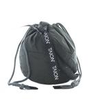 タイオン TAION ショルダーバッグ チャコールグレー 巾着型 中綿入り ロゴテープ /RI ■OS