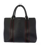 トートバッグ ハンドバッグ レザー 紺 /BM