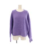 アルパカシャギー クロップドプルオーバー ニット セーター F パープル 紫 長袖 /JP