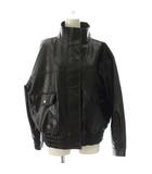 レイジブルー RAGEBLUE フェイクレザー ジャケット 上着 F 黒 長袖 スタンドカラー フラップポケット /JP