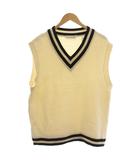 マッキントッシュ MACKINTOSH GTS CRCKT VEST カシミヤ混 ベスト ニット L アイボリー 黒 GCS-1005 /☆G