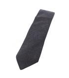 プラダ PRADA ネクタイ ウール シルク レギュラータイ 総柄 黒 /TK ■OH