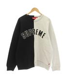 シュプリーム SUPREME 18AW Split Crewneck Sweatshit スピリットクルーネックスウェット トレーナー 長袖 ロゴ L 黒 グレー /KH