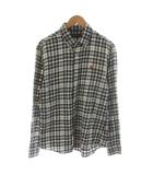 ラルフローレン RALPH LAUREN シャツ チェック柄 長袖 XXL 黒 ブラック 白 ホワイト /AN61