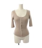 スナイデル SNIDEL 23SS 2wayホックリブニット セーター F ベージュ 五分袖 /JP