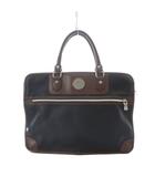 オロビアンコ OROBIANCO ブリーフケース 書類かばん 黒 ブラック 茶色 ブラウン 緑 フロントジップポケット エンブレム装飾 角型 /RI ■OS