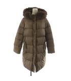 ナノユニバース nano universe NISHIKAWA DOUN ダウンコート ロング丈 フード ファー アウター 38 茶 ブラウン NL34CT501NI /AN4