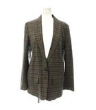 上着 40 グリーン系 テーラードジャケット チェック柄 /JP