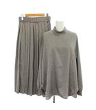 ティアラ Tiara セットアップ スカート ロング F グレー ドット柄 長袖 プリーツ /GP