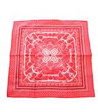 エルメス HERMES カレ70 EPERON D'OR エプロン・ドール 黄金の拍車 スカーフ シルク 総柄 レッド /TK ■OH