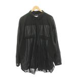 パブリックトウキョウ PUBLIC TOKYO 23SS カジュアルシャツ 長袖 シアー 2 黒 ブラック 153300003 /HN