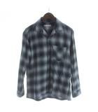 ナノユニバース nano universe シャツ オンブレチェック柄 長袖 S グレー /AP