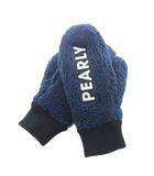 パーリーゲイツ PEARLY GATES ゴルフグローブ 手袋 ボア ロゴ 紺 ネイビー /AN6