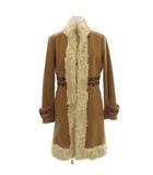 グレースクラス GRACE Class 羊毛皮ファー コート スタンドカラー 36 ベージュ /☆G