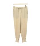 ノーブル NOBLE イージーパンツ サテン 裾スリット 38 ベージュ 21030240107120 /HN