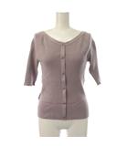 アプワイザーリッシェ Apuweiser-riche ニット セーター 五分袖 2 パープル 前開き /JP