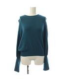 アプワイザーリッシェ Apuweiser-riche ニット セーター カシミヤ混 2 ブルー 肩開き 長袖 /JP