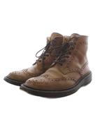 トリッカーズ TRICKER'S カントリーブーツ ショートブーツ ウイングチップ レザー 6.5 茶 ブラウン 848984 /AN78