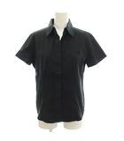 バーバリー ロンドン BURBERRY LONDON シャツ 半袖 ブラウス 比翼ボタン 40 黒 ブラック FEA36-270-09 /☆G