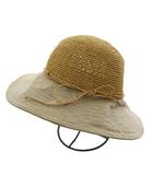 ヘレンカミンスキー HELEN KAMINSKI 麦わら帽子 切替 麻 リネン ベージュ /AN11