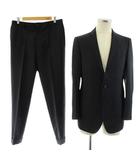 バーニーズニューヨーク BARNEYS NEW YORK CLOTH BY doRMEUIL シングルスーツ セットアップ テーラードジャケット 背抜き パンツ ジップフライ ウール 黒 ブラック 1164350 /KU