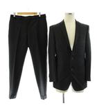 バーニーズニューヨーク BARNEYS NEW YORK William Halstead シングルスーツ セットアップ テーラードジャケット 総裏地 パンツ ジップフライ ウール 黒 ブラック 1125676 /KU