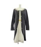 フランシュリッペ franche lippee BLACK ワンピース ミモレ ロング 長袖 総柄 プリント 大きいサイズ FL5 紺 ネイビー 9616340 /KU