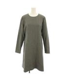 イヴサンローラン YVES SAINT LAURENT ワンピース ひざ丈 長袖 無地 ヴィンテージ 36 グレー HXA66-748 /YT