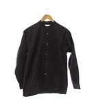 B&Y ユナイテッドアローズ BEAUTY&YOUTH ビューティー&ユース シャツ 綿 S 黒 長袖 バンドカラー /JP