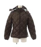 エディーバウアー EDDIE BAUER ダウンジャケット 上着 PXS 茶 フード付き /JP