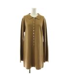 スピック&スパン Spick&Span 25AW ポロシャツチュニックニットワンピ ワンピース ひざ丈 長袖 ウール キャメル 25040200570040 /KU