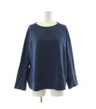 24SS ヴィンテージ裏毛クロップドスリーブプルオーバー トレーナー スウェット 長袖 紺 ネイビー 24070220304010 /KU