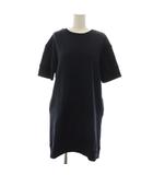 アルマーニエクスチェンジ A/X ARMANI EXCHANGE スウェットワンピース 半袖 ひざ丈 ロゴ S 紺 /KH