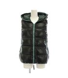 デュベティカ DUVETICA ダウンベスト フード付き ジップアップ 40 黒 ブラック 水色 /YM