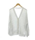 スリードッツ three dots カーディガン F グレー Vネック/GP