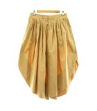 クロエ CHLOE Jungle Brown プリーツバルーンパンツ ワイド クロップド ピンタック ジップフライ 36 ベージュ CHC18UPA3804122036 /KU