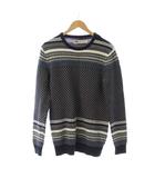 リーバイス Levi's ニット セーター M ネイビー 長袖 ノルディック柄 クルーネック /JP