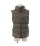 プラステ PLST リバーシブル ダウンベスト 上着 S グレー 黒 無地 スタンドカラー /JP