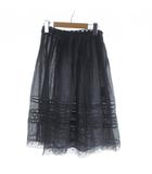 ロイスクレヨン Lois CRAYON ラップスカート M 紺 ネイビー ギャザー レース /AP