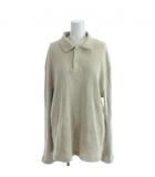 ザラ ZARA ポロシャツ風ニットプルオーバー L ベージュ 長袖 リブ編み /AP