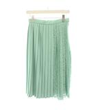 アナイ ANAYI スカート ロング プリーツ レース 花柄 タグ付き 38 ミントグリーン 101817-11-050-73-380 /YT