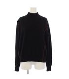 ポールスミス PAUL SMITH ニット セーター ウール M 黒 モックネック 長袖 配色ステッチ /JP